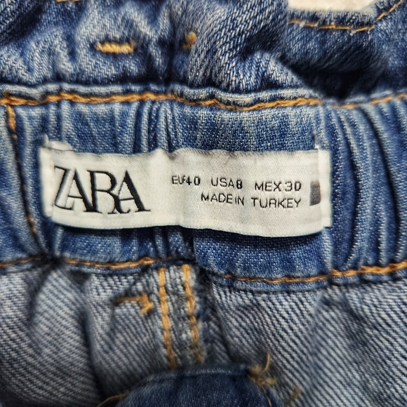 ZARA Z1975 BAGGY PAPERBAG JEANS - Picture 7 of 11